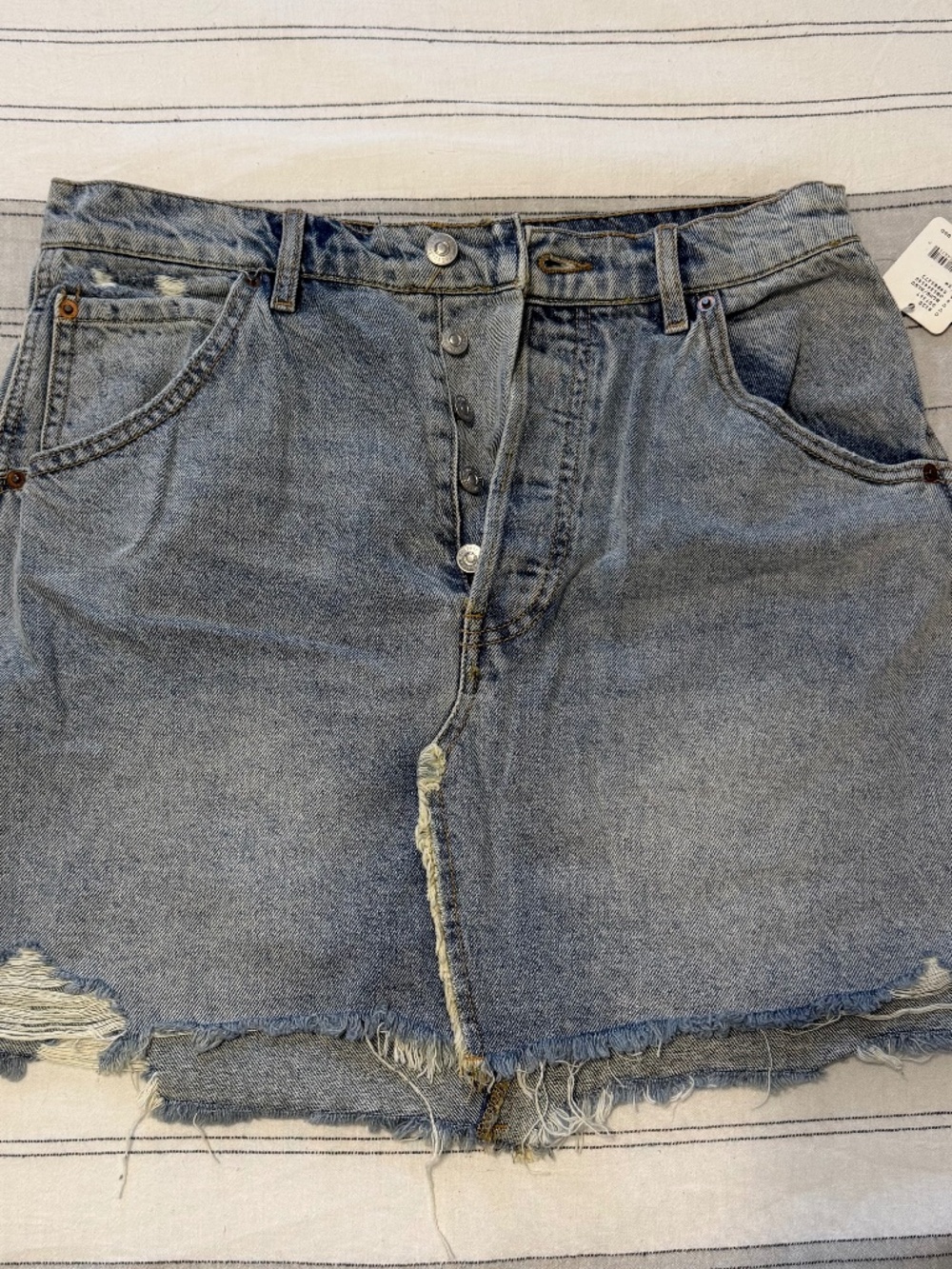 Free People Mini Jean Skirt